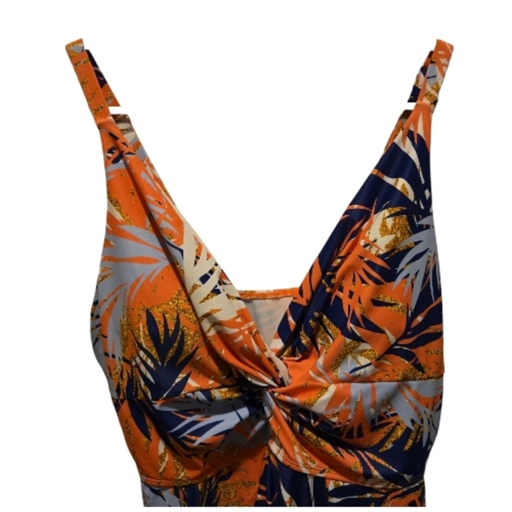 Womens PLUS one Piece Tropical Swimsuit 2X - Picture 2 of 4